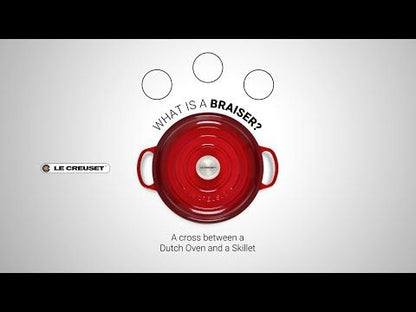  Le Creuset Olive Branch Collection 3.5 Qt. Signature Braiser | Indigo Blue