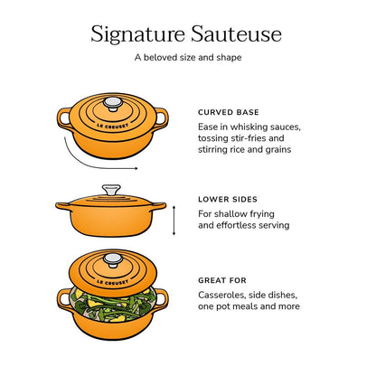  Le Creuset Signature 3.5 Quart Sauteuse | Shallot