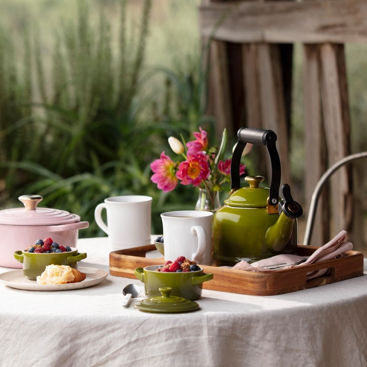  Le Creuset 8oz Mini Round Cocotte | Olive