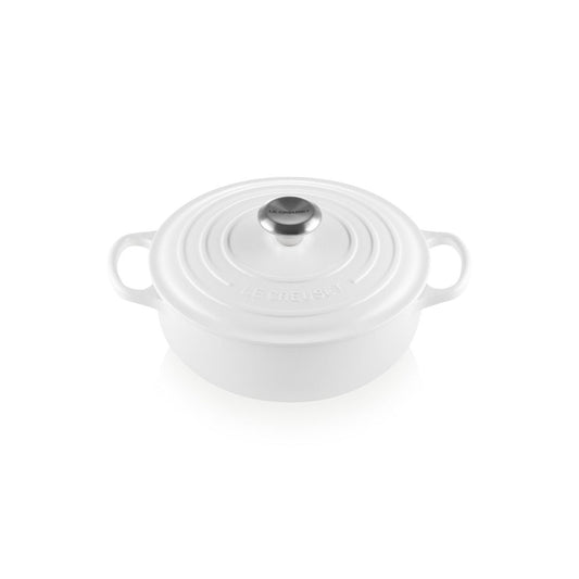  Le Creuset Signature 3.5 Quart Sauteuse | White