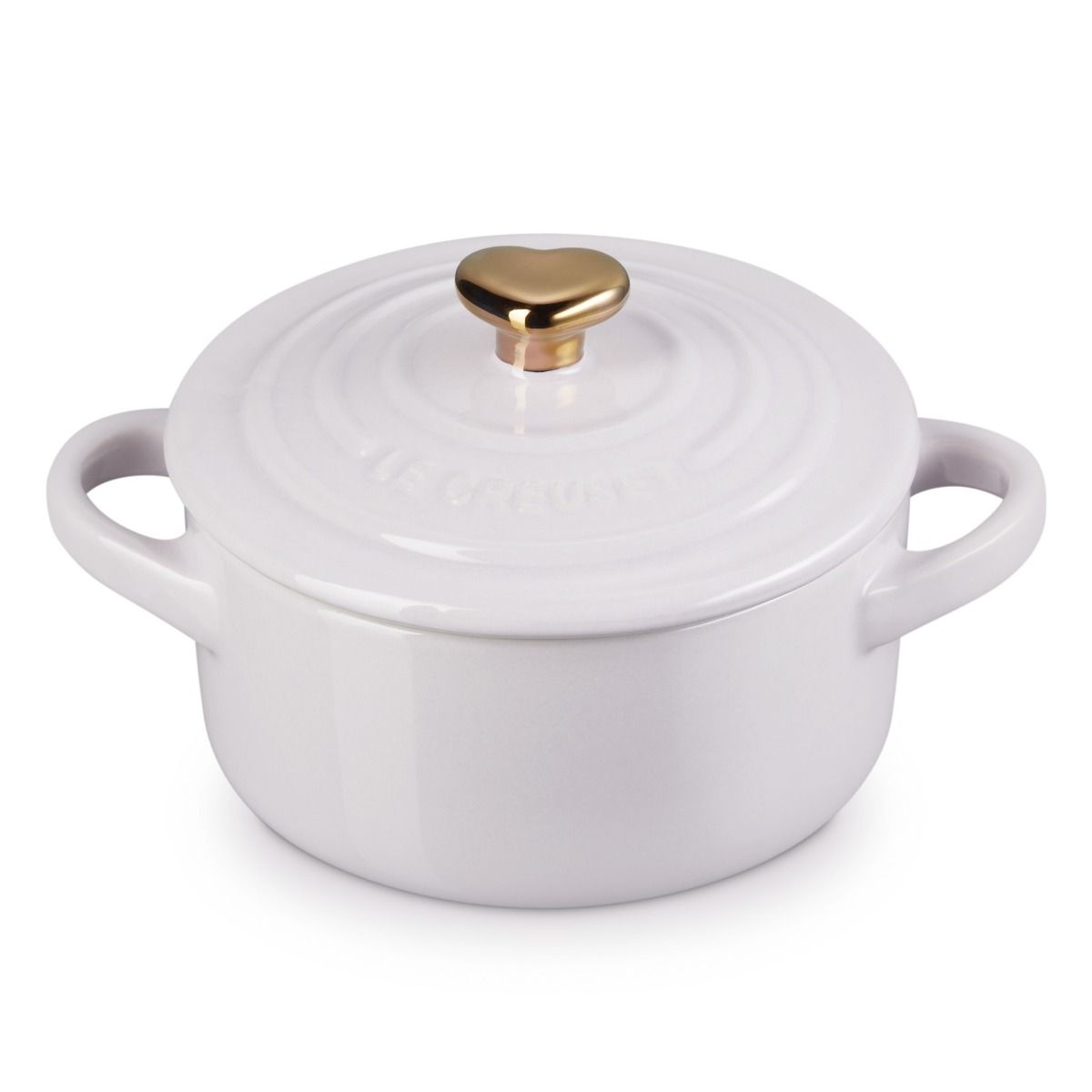  Le Creuset 8oz Mini Round Cocotte With Gold Heart Knob | Shallot