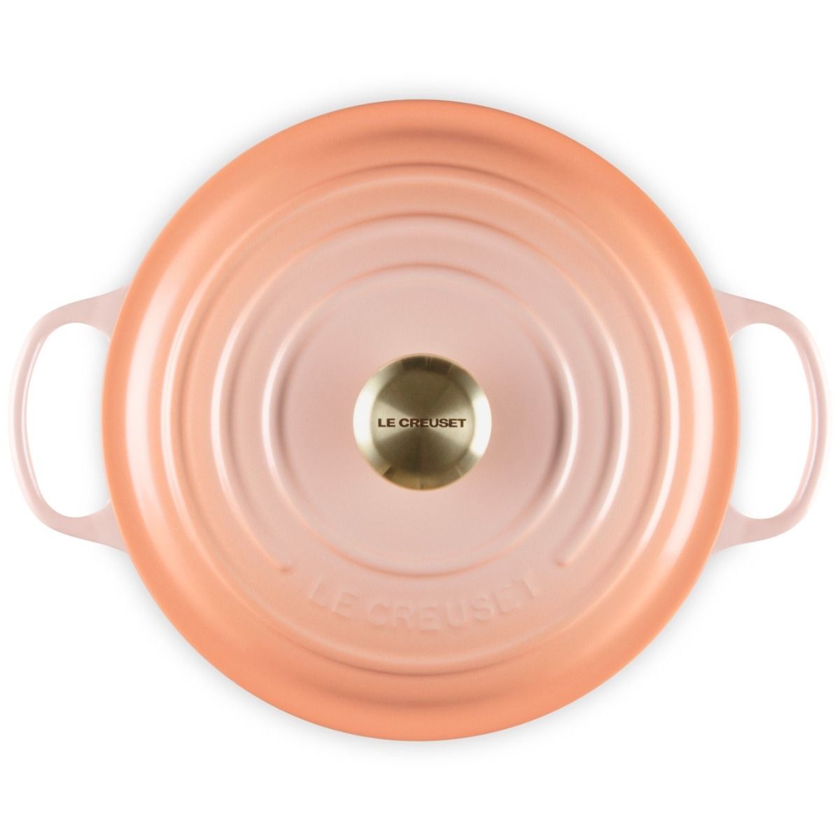  Le Creuset 7.25 Qt. Round Signature Dutch Oven With Gold-Colored Stainless Steel Knob | Pêche