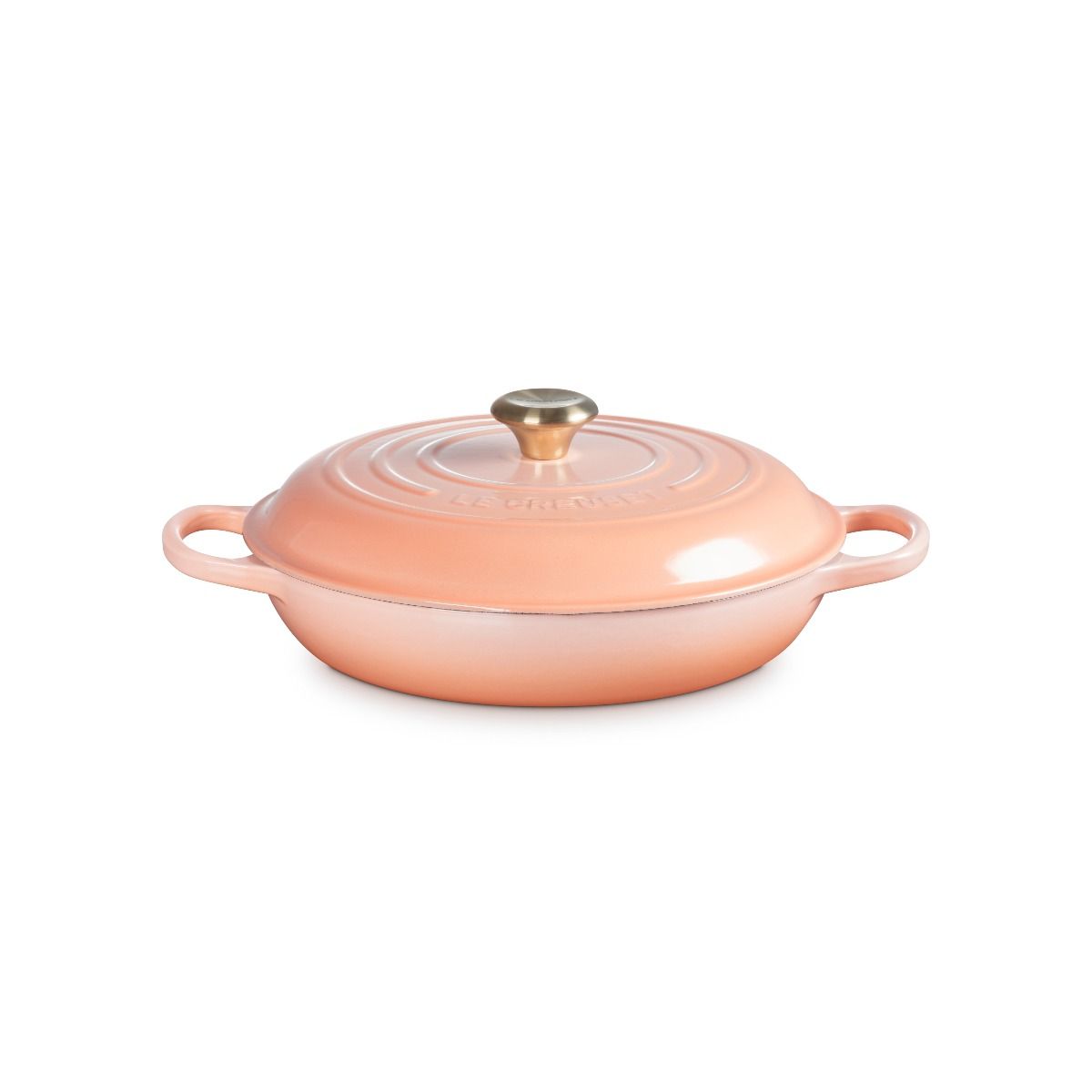  Le Creuset 5 Qt. Signature Enameled Cast Iron Braiser With Gold-Colored Stainless Steel Knob | Pêche