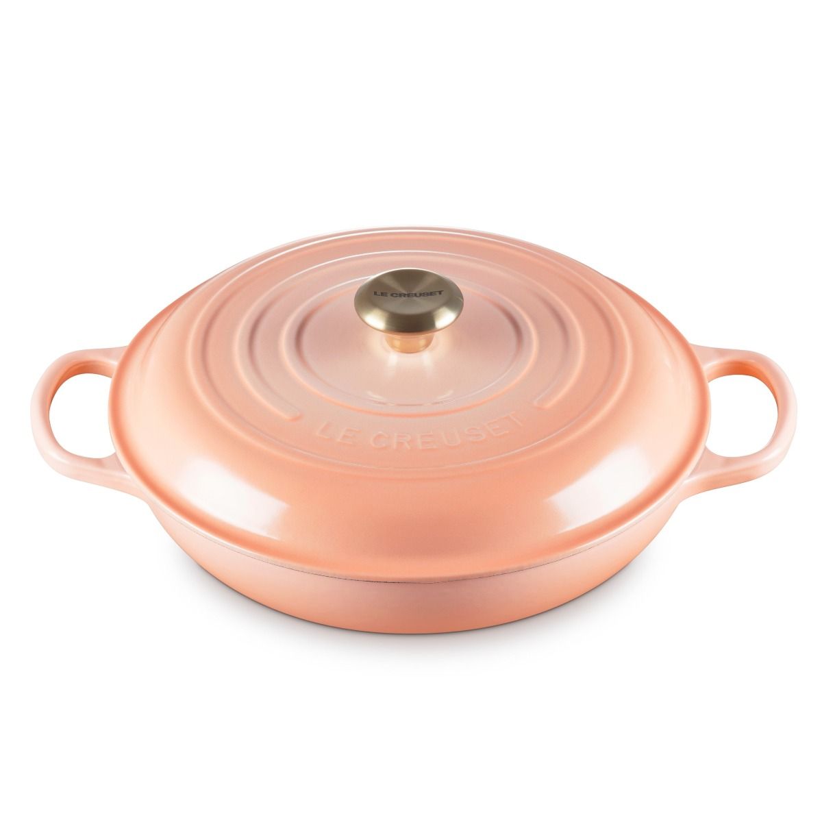  Le Creuset 5 Qt. Signature Enameled Cast Iron Braiser With Gold-Colored Stainless Steel Knob | Pêche
