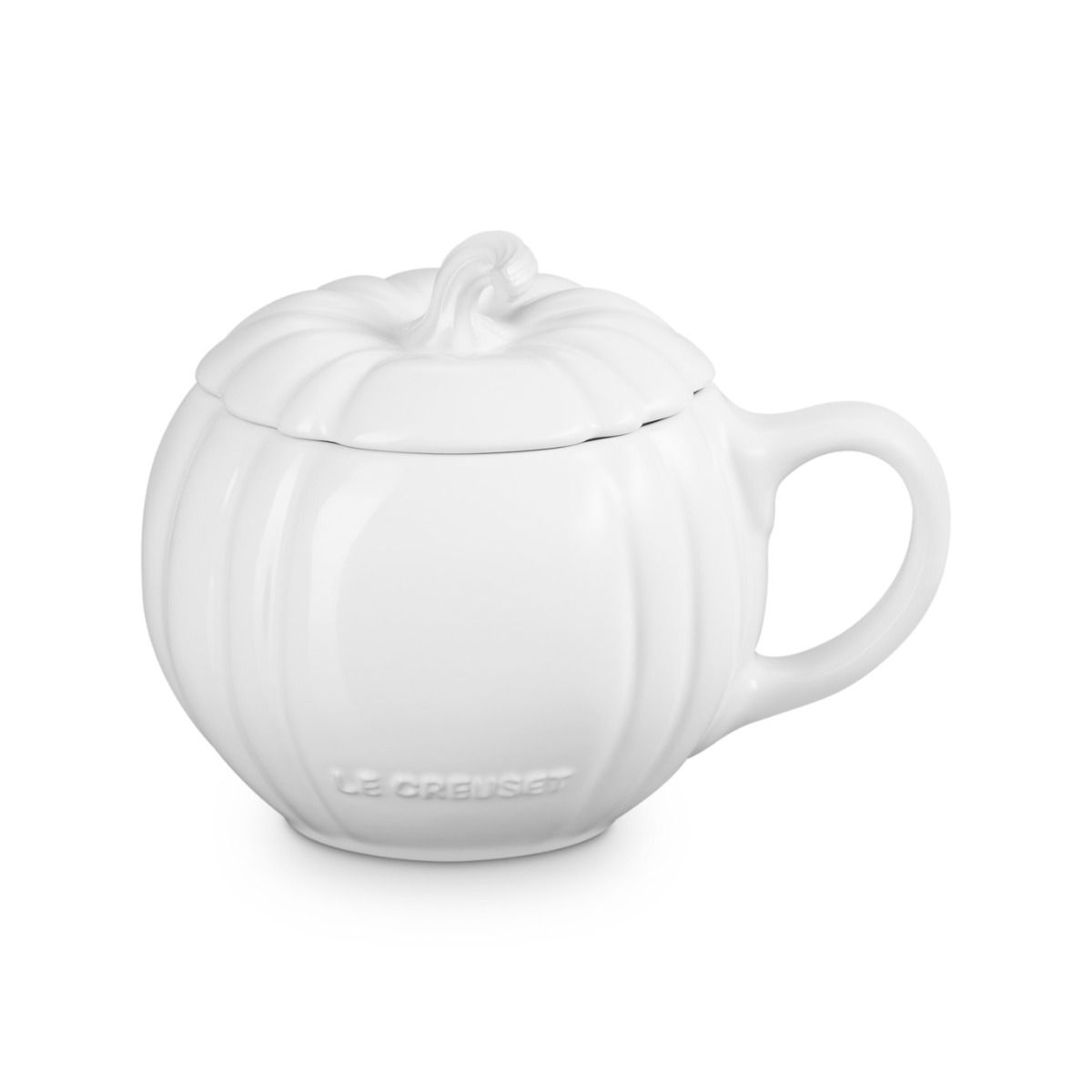  Le Creuset Pumpkin Mug With Lid | White