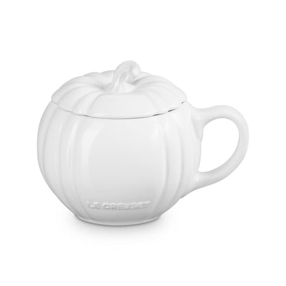  Le Creuset Pumpkin Mug With Lid | White