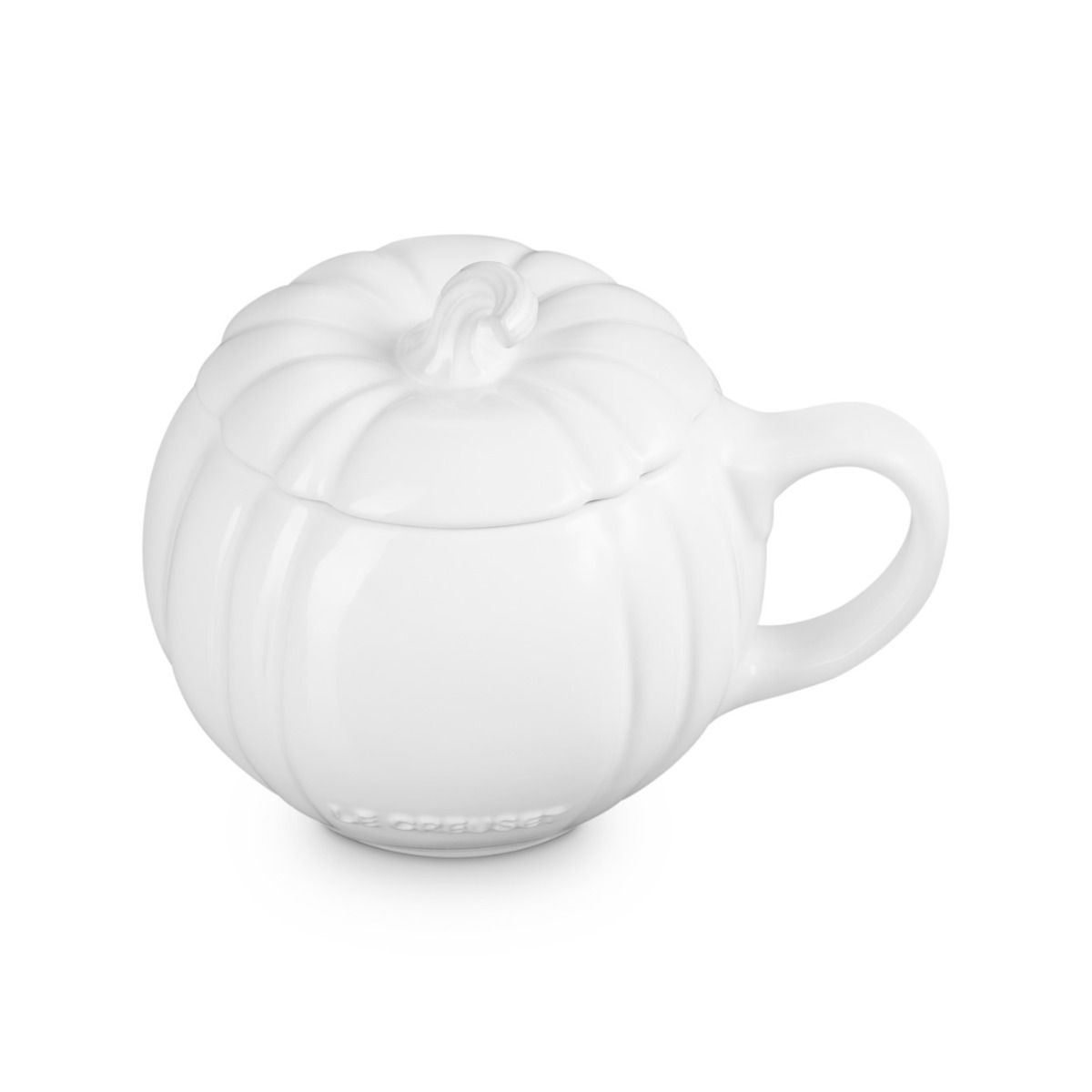  Le Creuset Pumpkin Mug With Lid | White