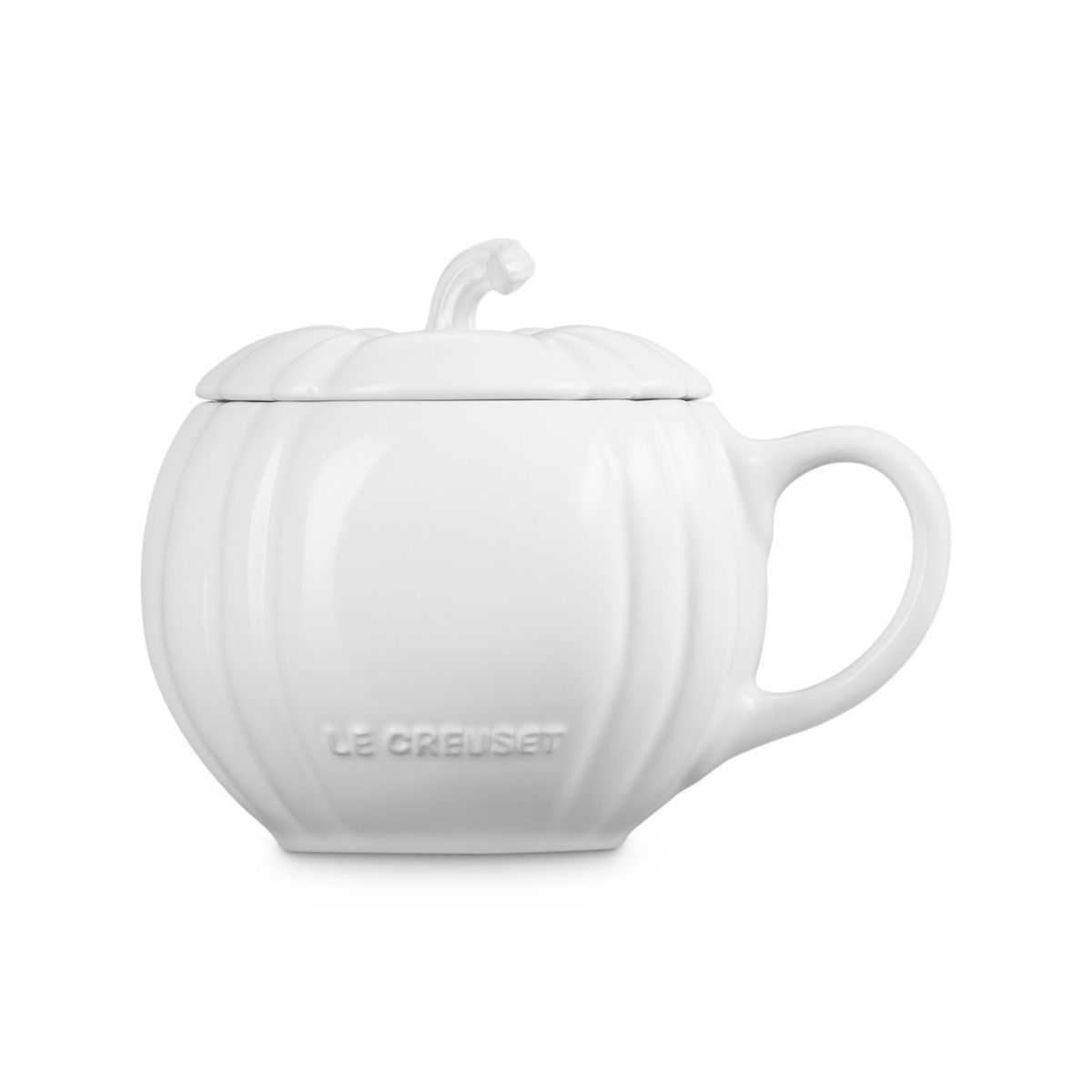  Le Creuset Pumpkin Mug With Lid | White