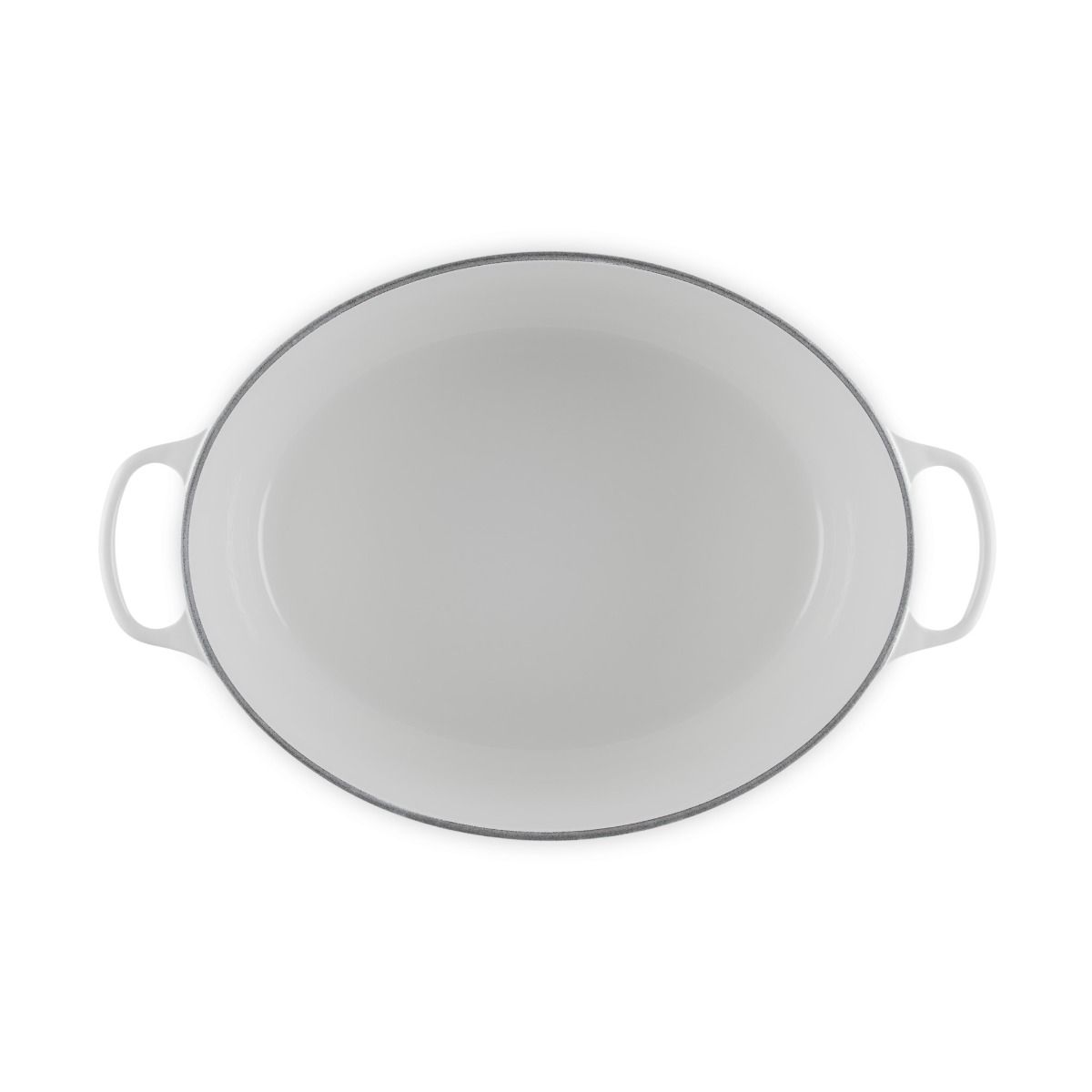  Le Creuset 15.5 Qt. Oval Signature Dutch Oven With Stainless Steel Knob | White