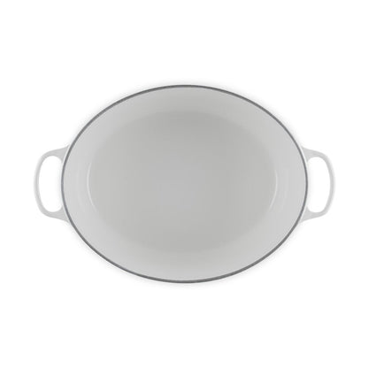  Le Creuset 15.5 Qt. Oval Signature Dutch Oven With Stainless Steel Knob | White