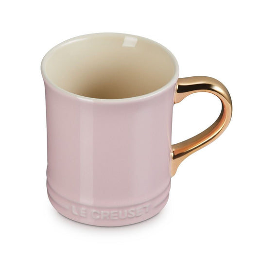  Le Creuset 14oz Gold Metallic Handle Mug | Chiffon Pink