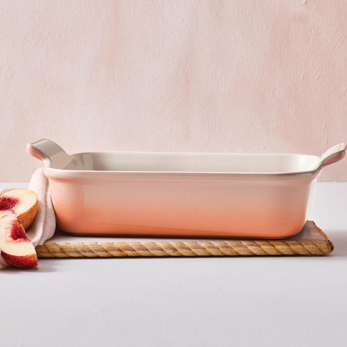  Le Creuset 4 Qt. Heritage Covered Rectangular Casserole | Pêche