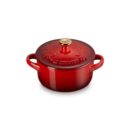  Le Creuset Holly Collection 8oz Mini Cocotte | Cerise