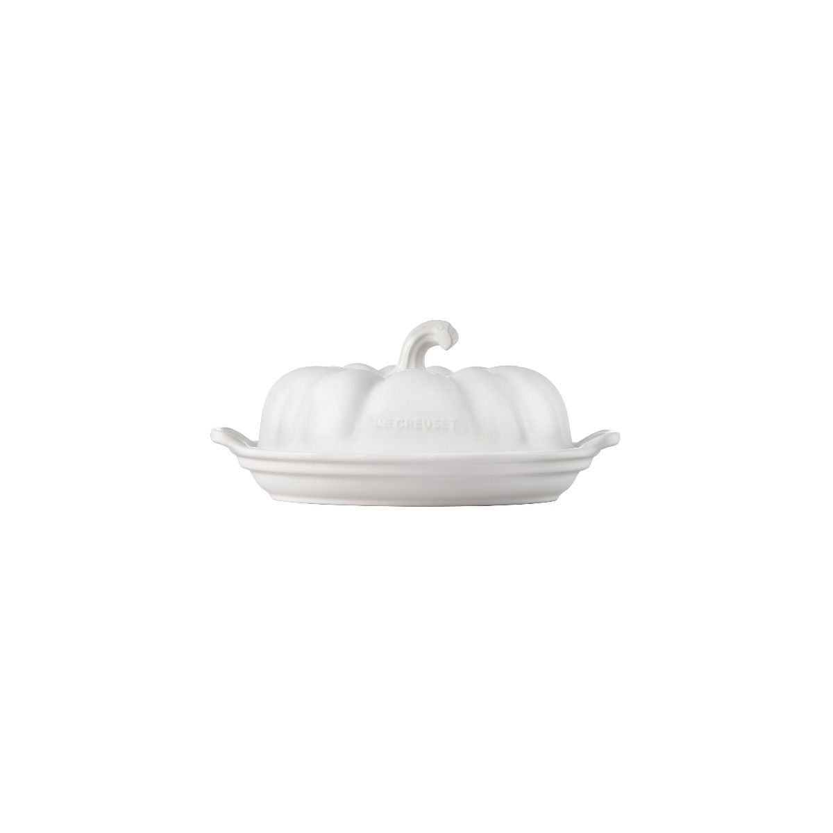  Le Creuset Pumpkin Covered Butter Dish | White