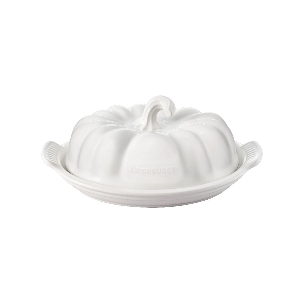  Le Creuset Pumpkin Covered Butter Dish | White