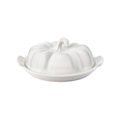  Le Creuset Pumpkin Covered Butter Dish | White