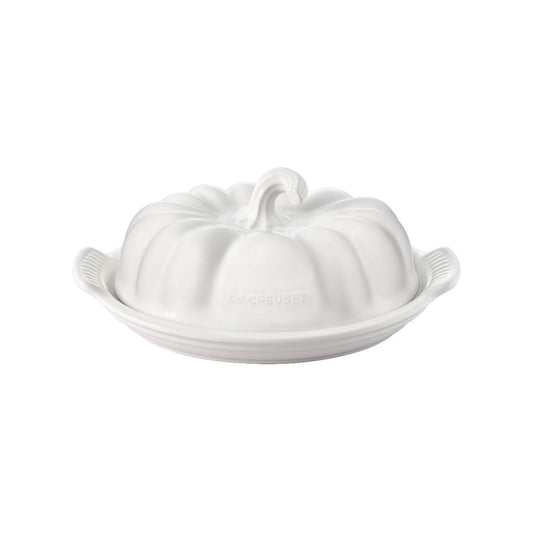  Le Creuset Pumpkin Covered Butter Dish | White