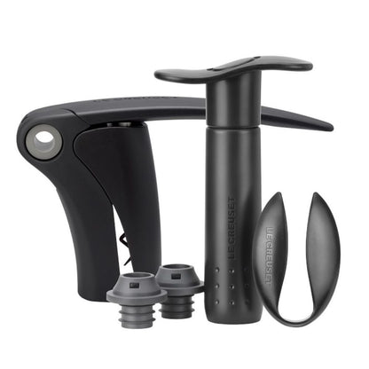  Le Creuset 5-Piece Wine Tools Set | Black & Grey