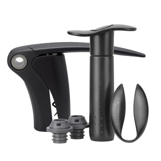  Le Creuset 5-Piece Wine Tools Set | Black & Grey