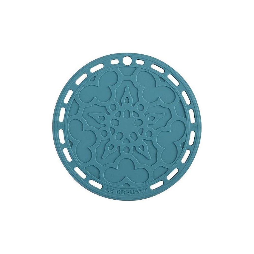  Le Creuset 8" Silicone French Trivet | Caribbean Blue
