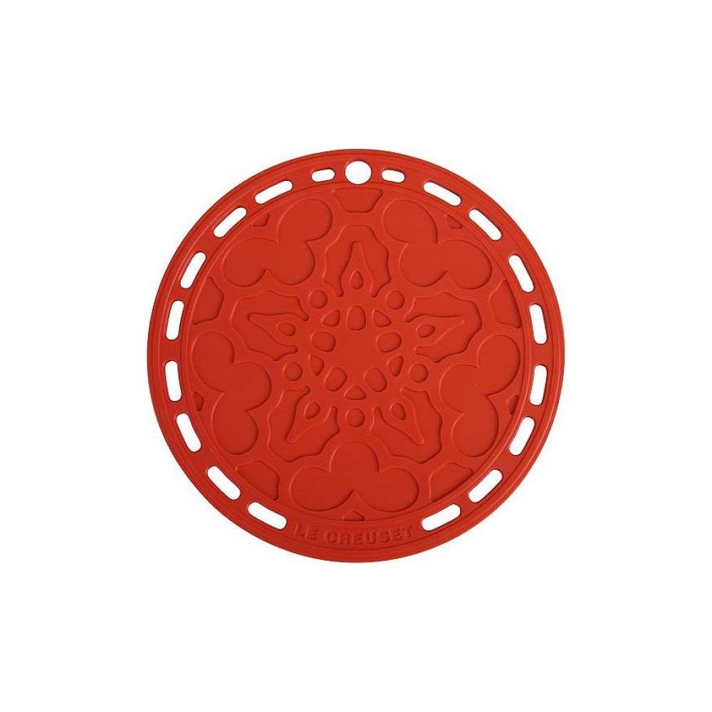  Le Creuset 8" Silicone French Trivet | Cerise/Cherry Red
