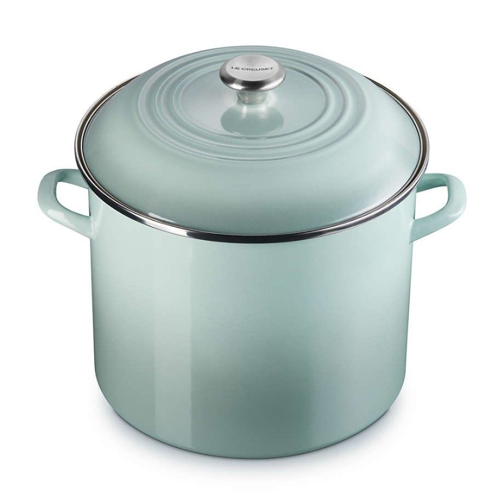  Le Creuset 16 Qt. Enamel On Steel Stockpot With Stainless Steel Knob | Sea Salt