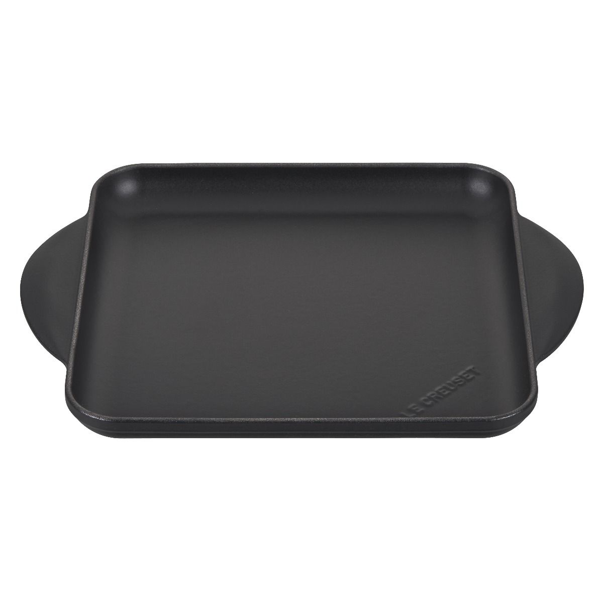  Le Creuset 9.5" Square Signature Enameled Cast Iron Griddle Pan | Licorice