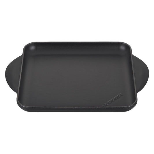  Le Creuset 9.5" Square Signature Enameled Cast Iron Griddle Pan | Licorice