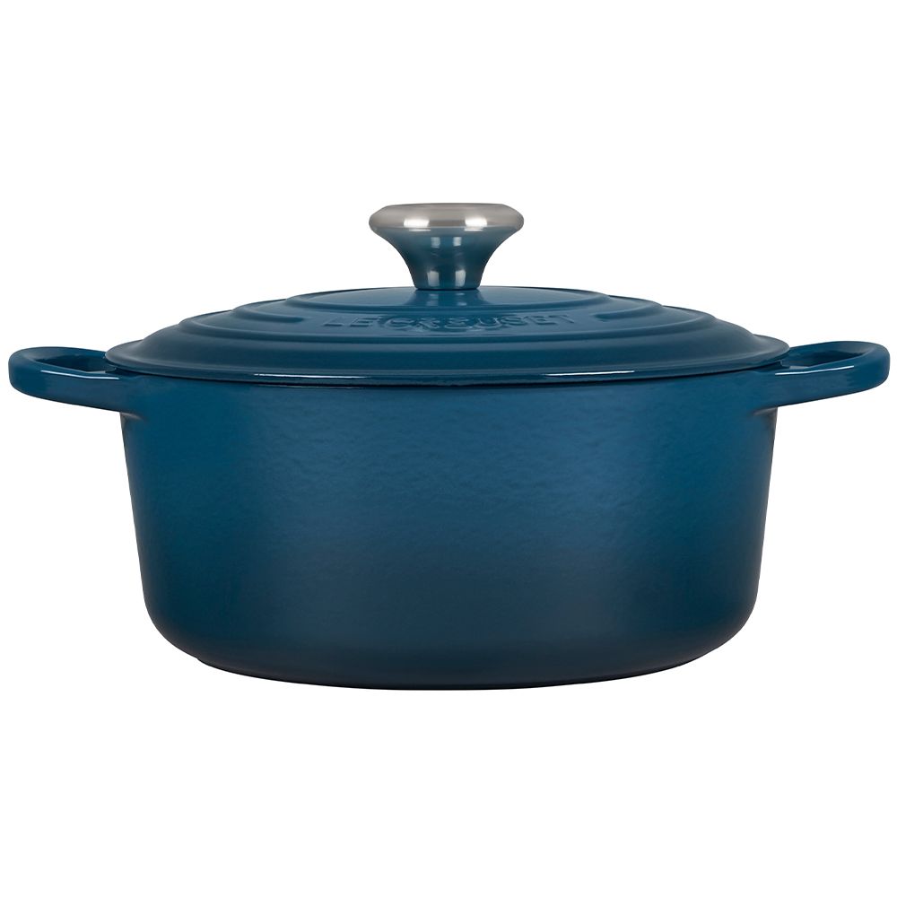  Le Creuset 4.5 Qt. Round Signature Dutch Oven With Stainless Steel Knob | Deep Teal