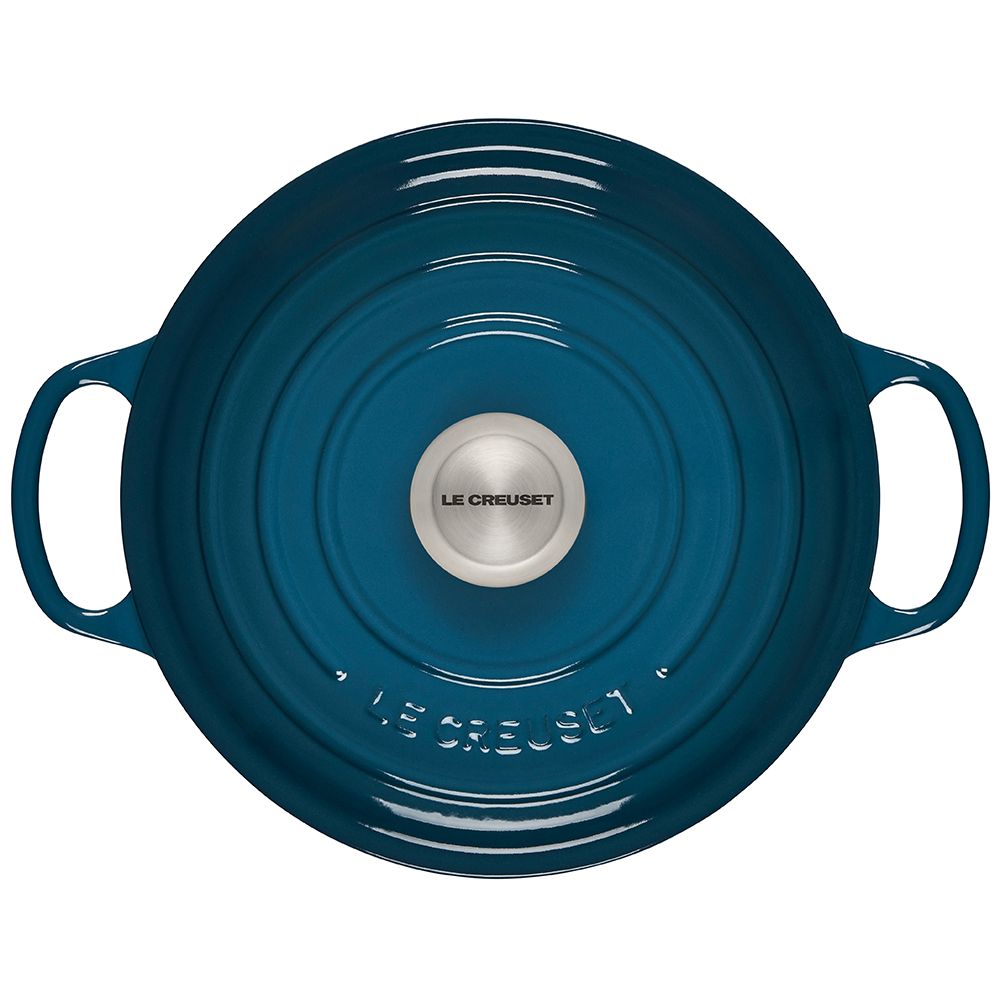  Le Creuset 4.5 Qt. Round Signature Dutch Oven With Stainless Steel Knob | Deep Teal
