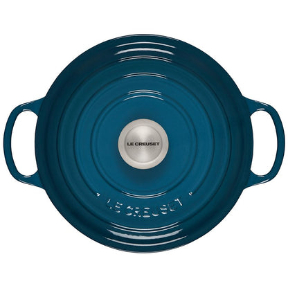  Le Creuset 4.5 Qt. Round Signature Dutch Oven With Stainless Steel Knob | Deep Teal