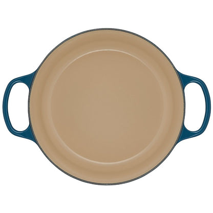  Le Creuset 5.5 Qt. Round Signature Cast Iron Dutch Oven With Stainless Steel Knob | Deep Teal