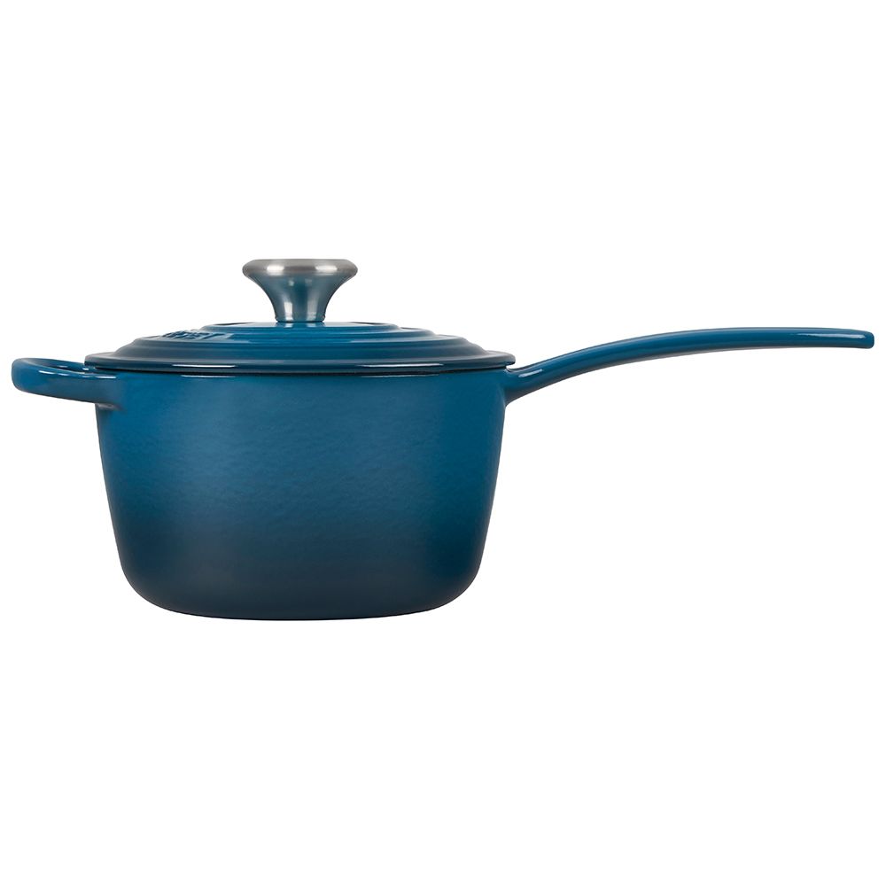  Le Creuset 1.75 Qt. Signature Enameled Cast Iron Saucepan With Stainless Steel Knob | Deep Teal