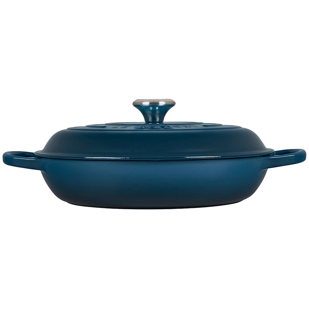  Le Creuset 3.5 Qt. Signature Braiser With Stainless Steel Knob | Deep Teal