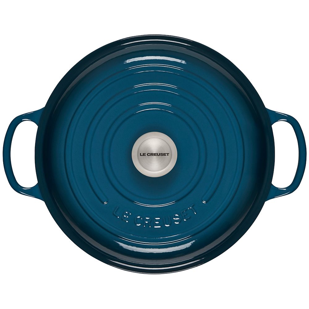 Le Creuset 3.5 Qt. Signature Braiser With Stainless Steel Knob | Deep Teal