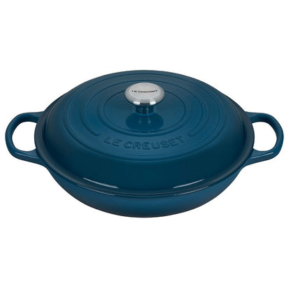  Le Creuset 3.5 Qt. Signature Braiser With Stainless Steel Knob | Deep Teal
