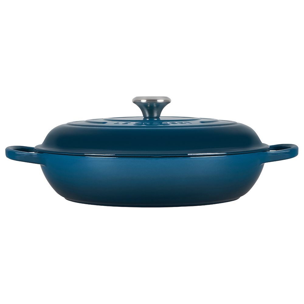  Le Creuset 5 Qt. Signature Braiser With Stainless Steel Knob | Deep Teal