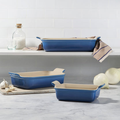  Le Creuset Heritage Rectangular Baking Dishes (Set Of 3) | Marseille Blue