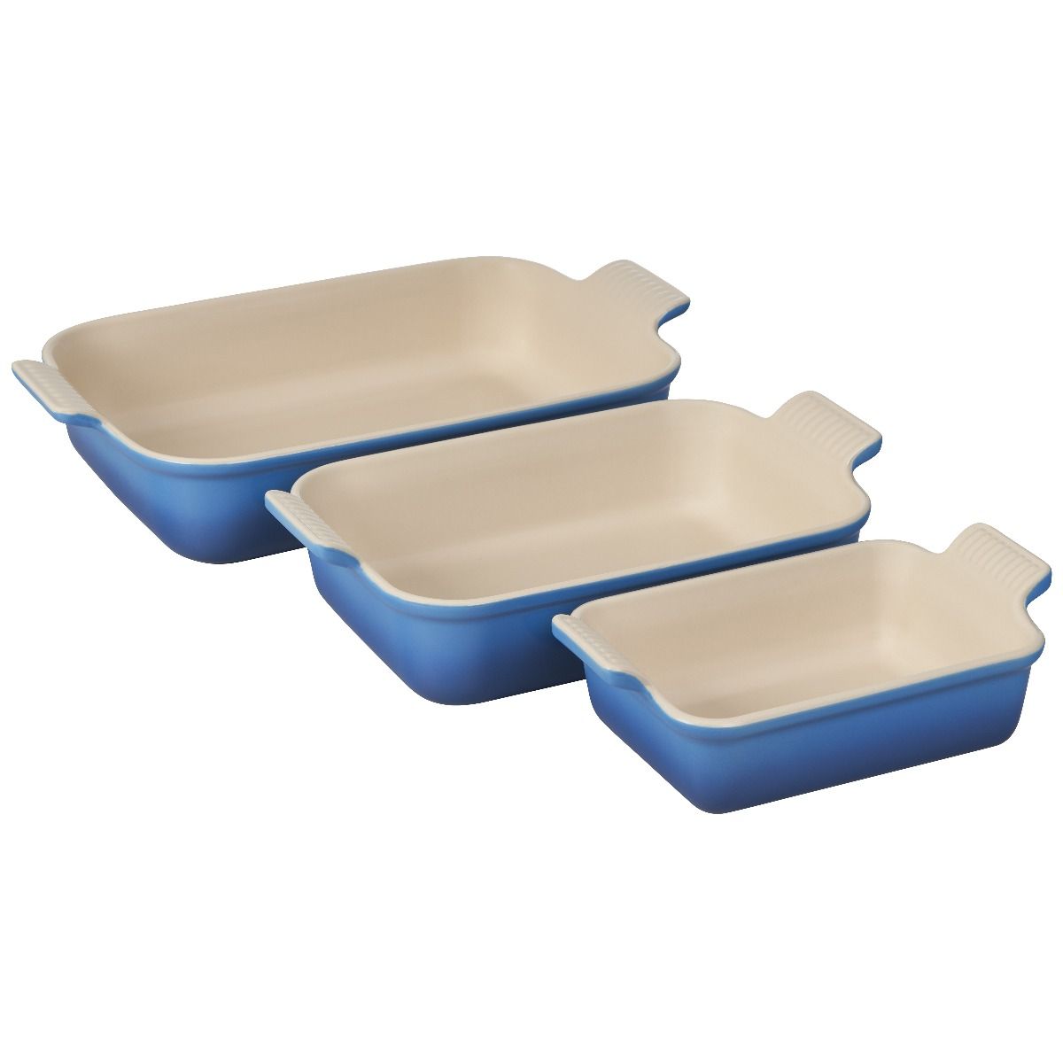  Le Creuset Heritage Rectangular Baking Dishes (Set Of 3) | Marseille Blue