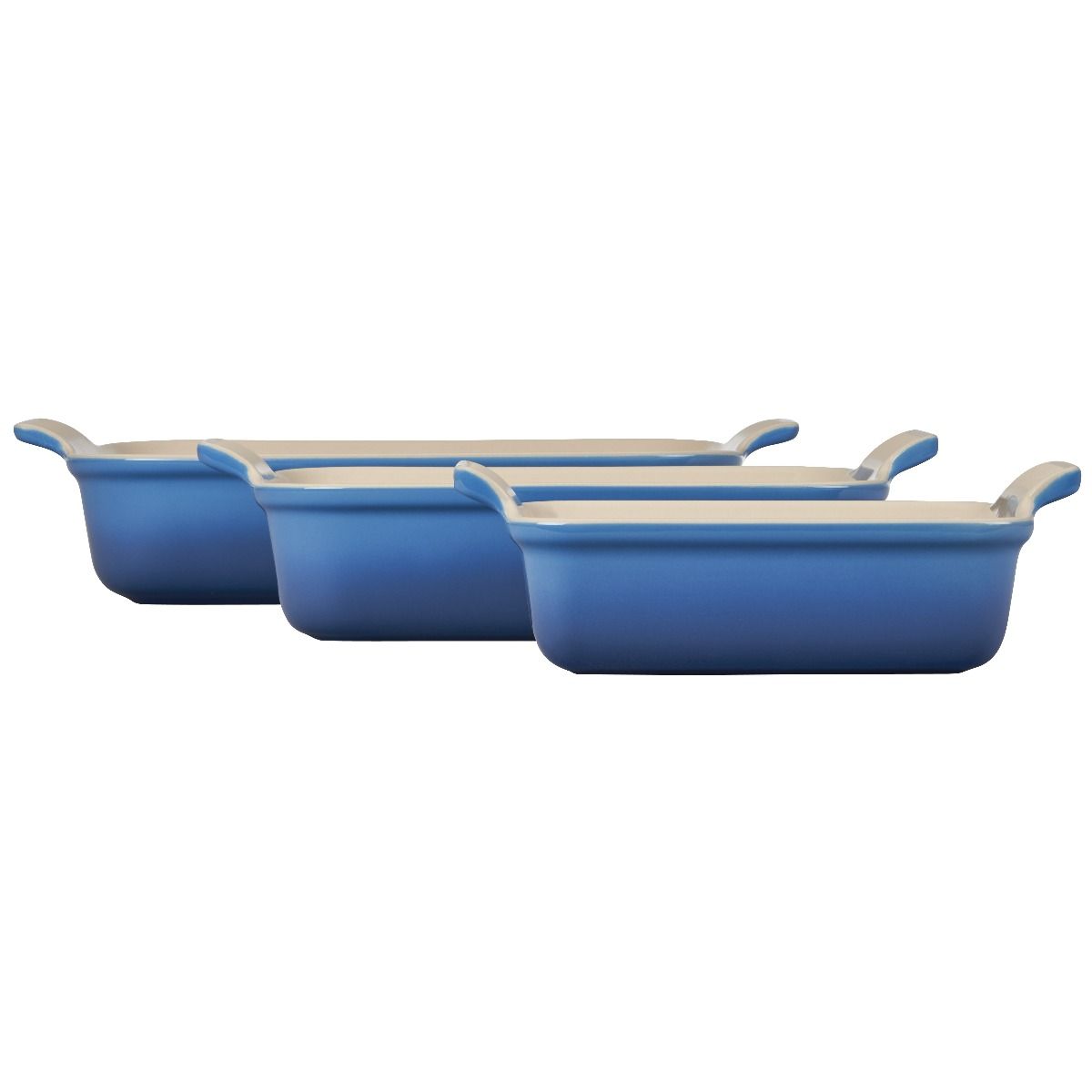  Le Creuset Heritage Rectangular Baking Dishes (Set Of 3) | Marseille Blue
