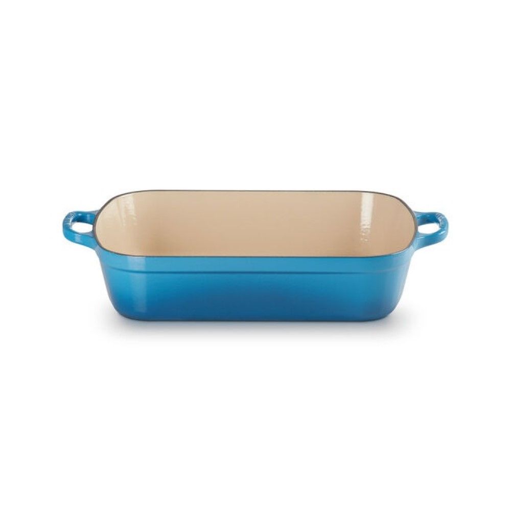  Le Creuset 5.25 Qt. Rectangular Signature Cast Iron Roaster | Marseille Blue