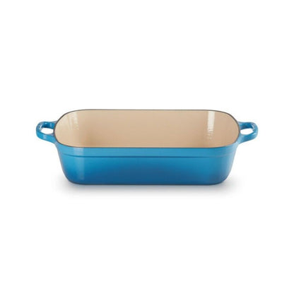  Le Creuset 5.25 Qt. Rectangular Signature Cast Iron Roaster | Marseille Blue