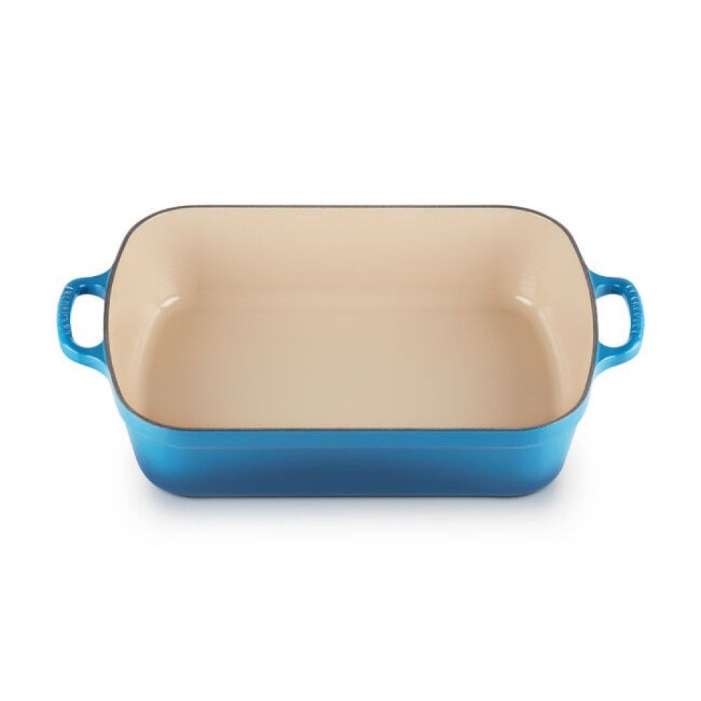  Le Creuset 5.25 Qt. Rectangular Signature Cast Iron Roaster | Marseille Blue