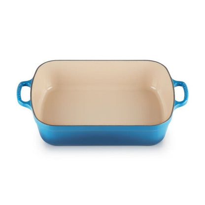  Le Creuset 5.25 Qt. Rectangular Signature Cast Iron Roaster | Marseille Blue