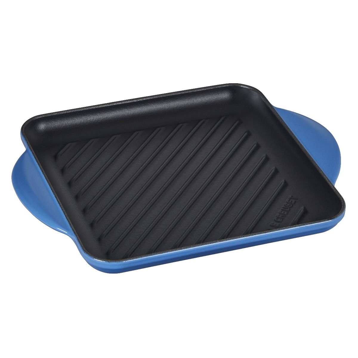  Le Creuset 9.5" Square Signature Enameled Cast Iron Grill Pan | Marseille Blue