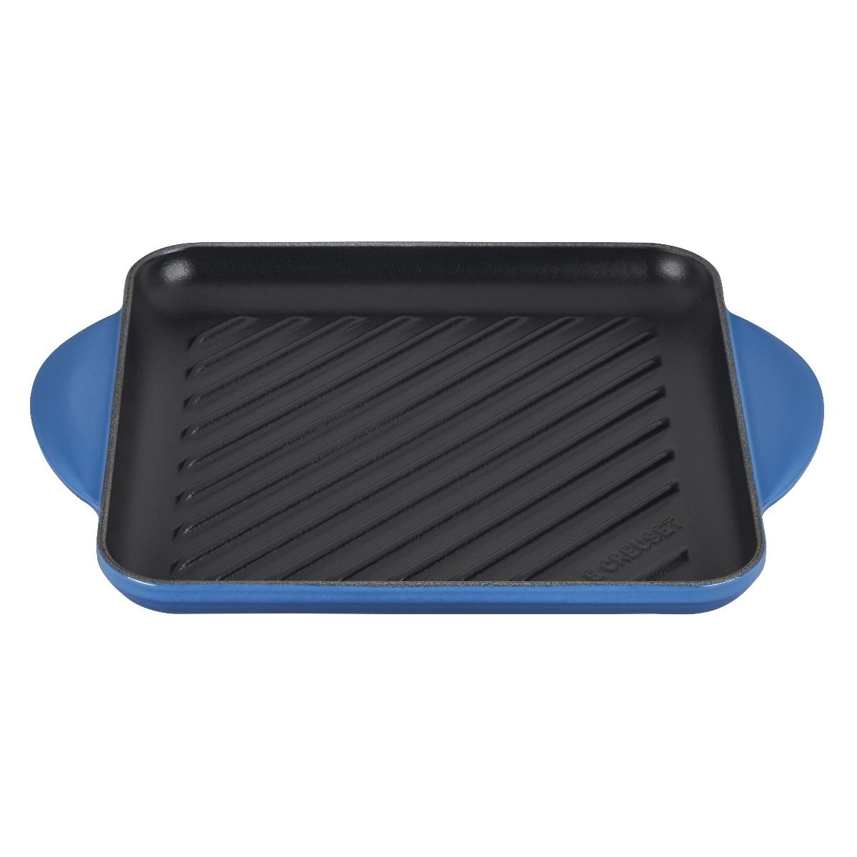  Le Creuset 9.5" Square Signature Enameled Cast Iron Grill Pan | Marseille Blue