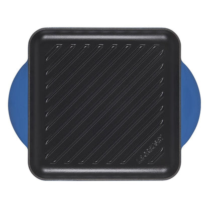  Le Creuset 9.5" Square Signature Enameled Cast Iron Grill Pan | Marseille Blue