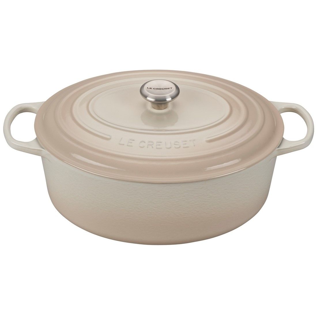  Le Creuset 9.5 Qt. Oval Signature Dutch Oven With Stainless Steel Knob | Meringue White