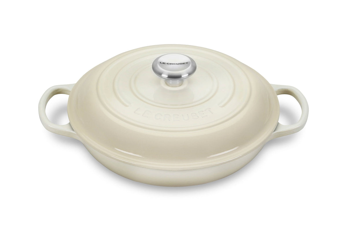  Le Creuset 2.25 Qt. Signature Enameled Cast Iron Braiser With Stainless Steel Knob | Meringue White