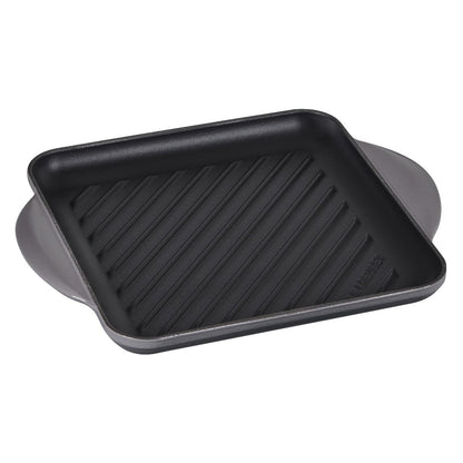 Le Creuset 9.5" Square Signature Enameled Cast Iron Grill Pan | Oyster Grey